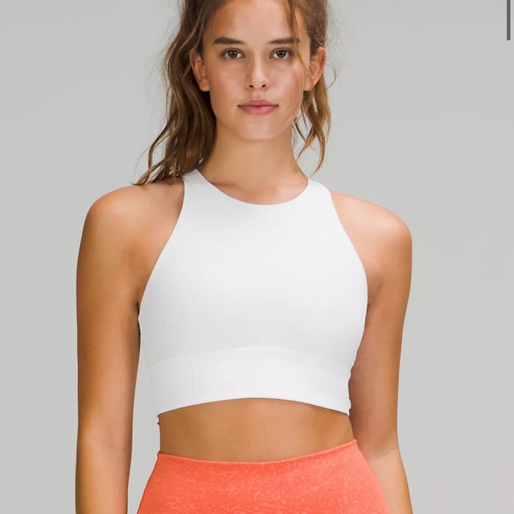 Lululemon energy high neck longline ribbed bra